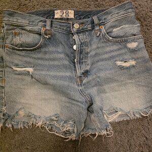 Distressed Denim Women Shorts